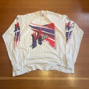 VTG 80s‎ 90s Honda Western Power Sports wing logo long sleeve motocross tshirt